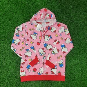 Hello-Kitty Sanrio AOP Hoodie Womens XL 21x27 Pink TV-Series